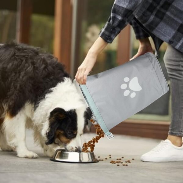 Travel Dog Food Container 10Lbs,Dog Food Travel Bag,Waterproof Dog Food Bag,Reusable Dog Travel Kibble Container,Roll Top Pet Food Bag,Dog Camping Essentials - Image 5
