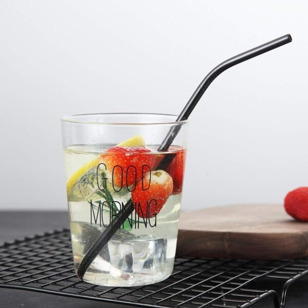 18 Piece Black Stainless Steel Straws, 8.5 '' Reusable Drinking Straws,with Portable pouch (8 Straight/8 Bent/2 Brushes) - Image 6