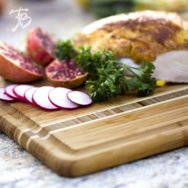 Totally Bamboo 20-5/8" x 12-1/2" Dominica Cutting Board with Juice Groove, X-Large - Image 4