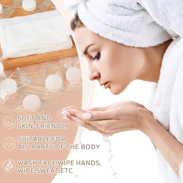 Juexica 1000 Pcs Mini Compressed Paper Towels Disposable Travel Coin Tissues Cotton Face Washcloths Portable Individual Wrap for Outdoor Camping Beauty Salon - Image 4