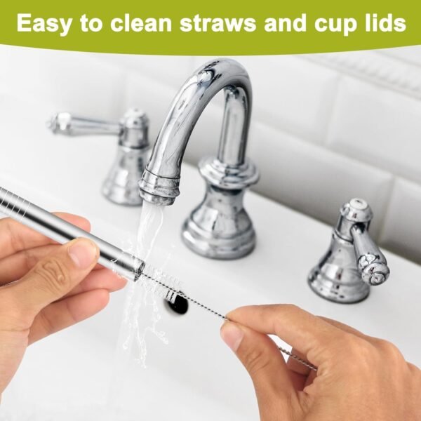 Metal Straw Replacement for Owala Water Bottle 24 oz 32 oz, Koala Straw for Owala With 2 Straw Cleaner, Reusable Stainless Steel Straws Compatible With Owala Water Bottle - 4pcs - Image 5