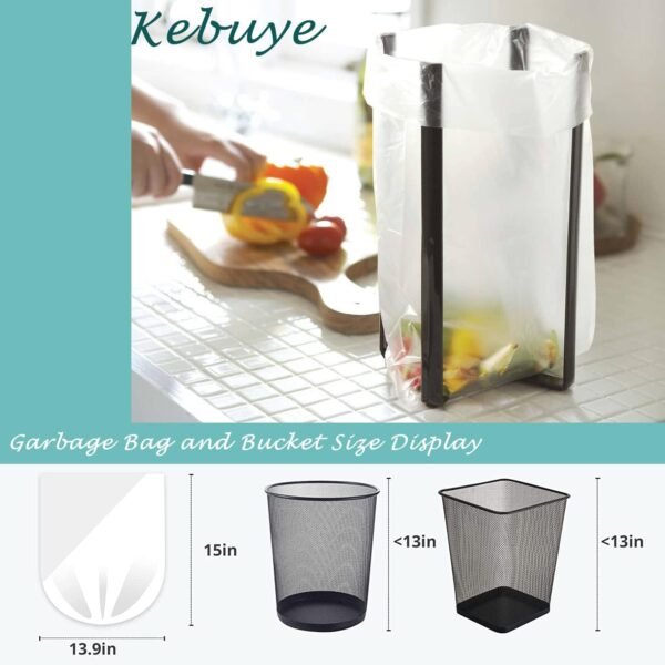 Small Trash Bags 1.2 Gallon, Biodegradable Gallon Waste Bag, Mini Compostable Strong Bathroom Wastebasket Can Liners Garbage Bags for Home Office Kitchen Fit 5 Liter 5L, 1 Gal, White - Image 3