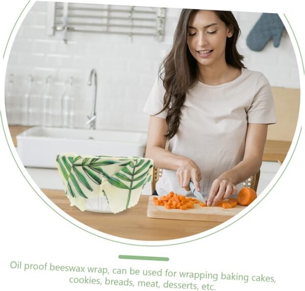 IMIKEYA 3pcs Beeswax Wrapping Paper Baking Food Wraps Beeswax Wraps for Food Cake Beeswax Paper Home Beeswax Paper Oil Proof Beeswax Paper Food Wrappers Beeswax Wraps for Packing - Image 5