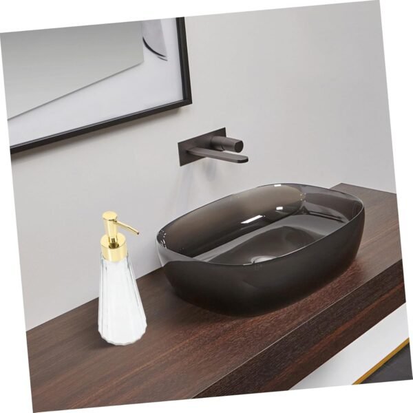 Cabilock Glass Lotion Bottle Hand Dispenser Soap Container Lotion Dispenser Hand Soap Dispenser Bathroom Accessories Glass Soap Dispenser Soap Dispenser Bottle Home Soap Bottle Pp - Image 8