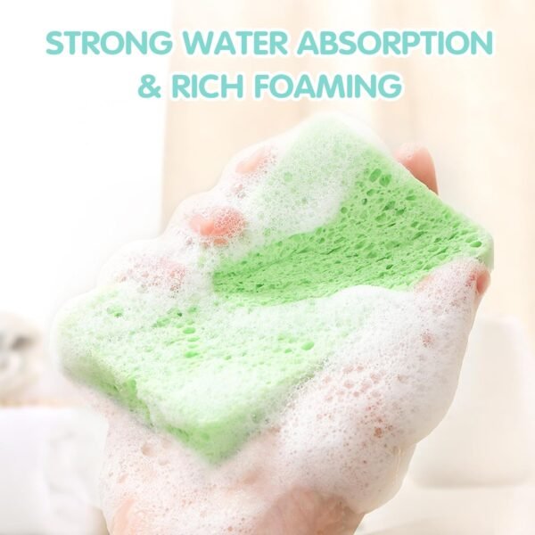 6 Pack Cellulose Sponges Kitchen, Reusable & Biodegradable Sponges for Washing Dishes, Absorbent Non Scratch Sponges for Household Cleaning, DIY for Kids - Image 4