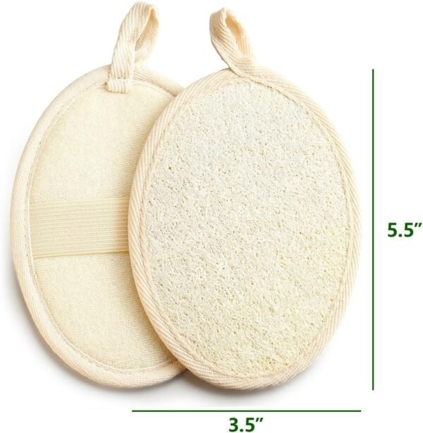 Natural Loofah Sponge Exfoliating Body Scrubber, Made with Eco-Friendly and Biodegradable Shower Luffa Sponge, Loofah for Women and Men, for Face and Body That Gets You Clean (2 Pack) - Image 5