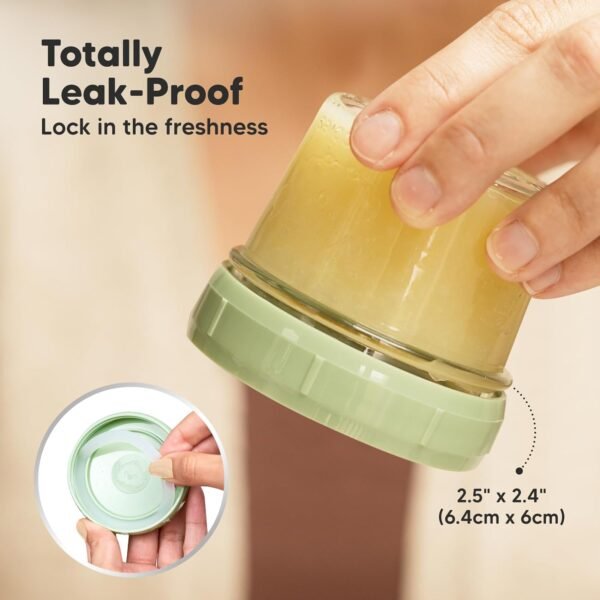KeaBabies 12pk 4oz Glass Baby Food Containers - Leak-Proof, Microwavable Small Baby Glass Jars with Lids, Baby Food Storage Containers, Baby Snack Containers, BPA-Free Baby Food Jars (Nord) - Image 2