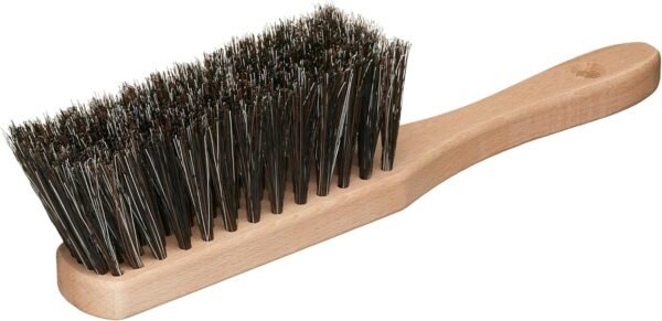 11.2" Hand Broom Soft Bristles Cleaning Brush, Dusting Brush with Wooden Handle, Handheld Car Broom, Small Counter Dust Brush, Bench Brush, Clothes Brush