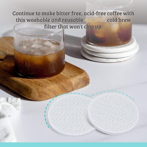 Cold Brew Coffee Filter Compatible with Toddy Filter - Replacement for Toddy Cold Brew Filter Fit for Toddy Cold Brew System - Reusable Round Coffee Filters - 14 Pack - Image 7