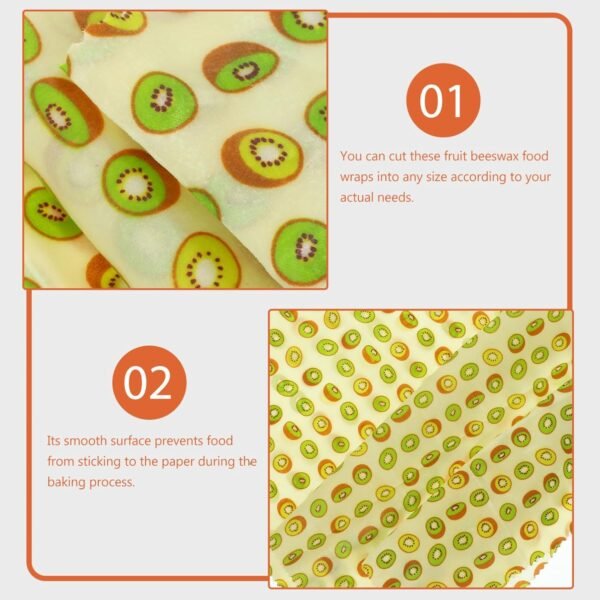 Healvian 3pcs Food Beeswax Wraps Reusable Beeswax Wraps Bread Sandwich Food Packing Cloth Sustainable Food Wraps - Image 9