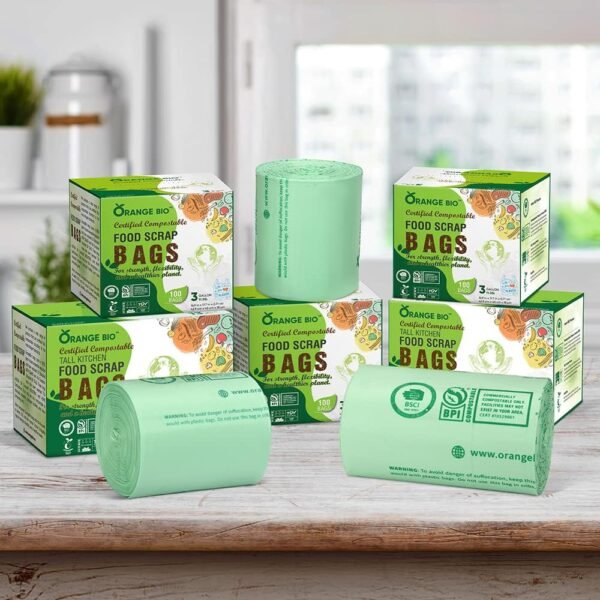 3 Gallon Compostable Trash Bags, 100 Count, Food Grade, Plant-based, Biodegradable, Leak-proof, Tear-resistant, Dishwasher Safe - Image 7
