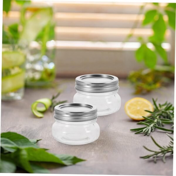 Luxshiny 8pcs Jam Storage Jar Jam Jars Mini Jars with Lids Spice Jars Openers Small Mason Jars Labels Bins Sealer Mason Jar Storage Boxes Vacuum Food Storage Containers Mason Jar Lids Glass - Image 4