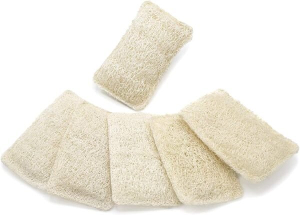 FAAY Eco Friendly Sponges for Dishes, Multi-Purpose Non-Scratch Loofah Scrubber for Cookware, Kitchen, Bathtub and Body, Handmade Unbleached Luffa Fiber, Natural, Biodegradable, Compostable & No Smell - Image 2