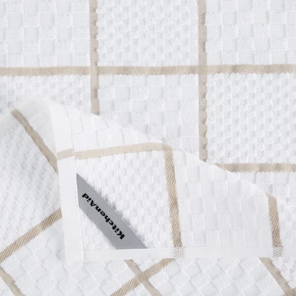 KITCHENAID Quilted Cotton Terry Cloth Oven Mitt, Pot Holder, Kitchen Towel 4-Pack Set, Heat Resistant, Silicone Grip, Gift Set, Milkshake, 16"x26", 7"x13" & 7"x10" - Image 9