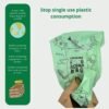 Compost Bags1.3 Gallon, 50 Compostable Trash Bags, Biodegradable, Compostable Bags, Small Compost Bags for Countertop Bin, Bio Composting Bags, Compost Bin Bags, Green Trash Bags, Food Scrap Bags (50) - Image 2