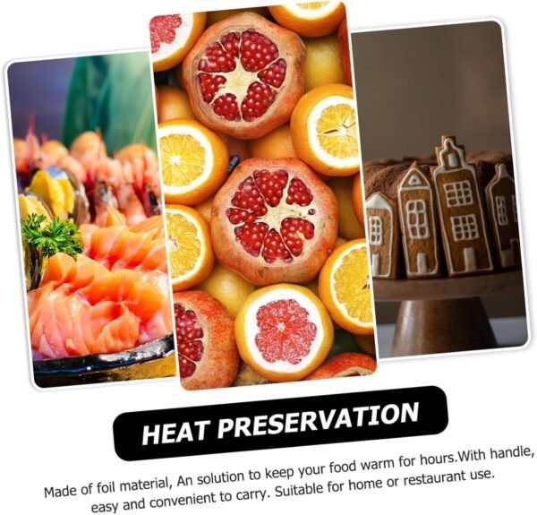 10pcs Food Storage Bag Insulated Lunch Bag Insulated Thermal Bags Lunch Tote Bag Cooler Bag Cool Bag Insulated Food Bags Bag Cooler Linch Bag Heated Bag Warm Bag Net Bag Silver - Image 8