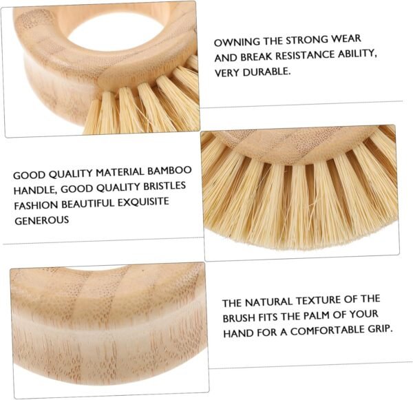 Natural Dish Brush with Fruit Handle Scrub Brush for Cleaning Dishes Vegetables and Kitchen - Image 5