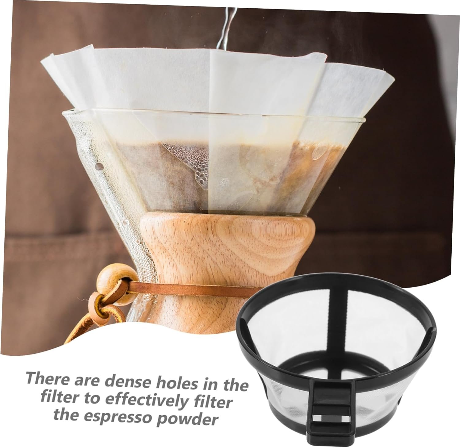HOMSFOU Water Purifiers Water Clarifier Coffe Filter Coffee Pot Filter Coffee Mesh Basket Coffee Makers Coffee Pod Maker Filter Screen Reusable Coffee Pot Accessories Coffee Filter Nylon - Image 4