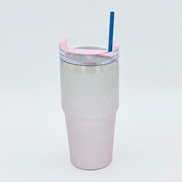 Blue Stainless Steel Straws, 8pcs 8.5" Reusable Metal Drinking Straws with Cleaning Brush for 20oz Tumblers - Image 4