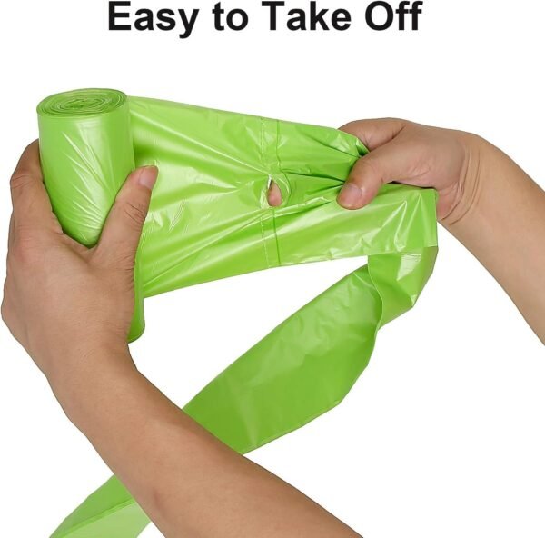 13-15 Gallon Trash Bags Plant Based Garbage Bags Recycling Unscented Tall Kitchen Trash Bags for Kitchen, Yard, Lawn,Office(75 Counts, Green) - Image 4