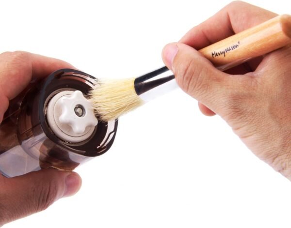 Coffee Grinder Brush Espresso Supply Maker Cleaning Brush, Wood Handle & Natural Bristles Dusting Brush Espresso Accessories for Home Kitchen Barista Tool - Image 3