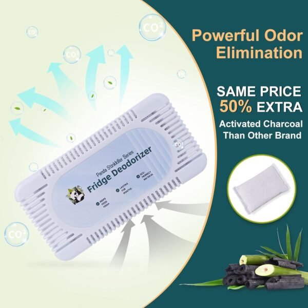 Fridge Deodorizer,Odor Absorber Fridge and Freezer Odor Eliminator Premium Natural Bamboo Charcoal Deodorizer Bags 225g,Long-Lasting Odor Elimination for Fridge,Freshness Coolers,Lunch Boxes(3count) - Image 5