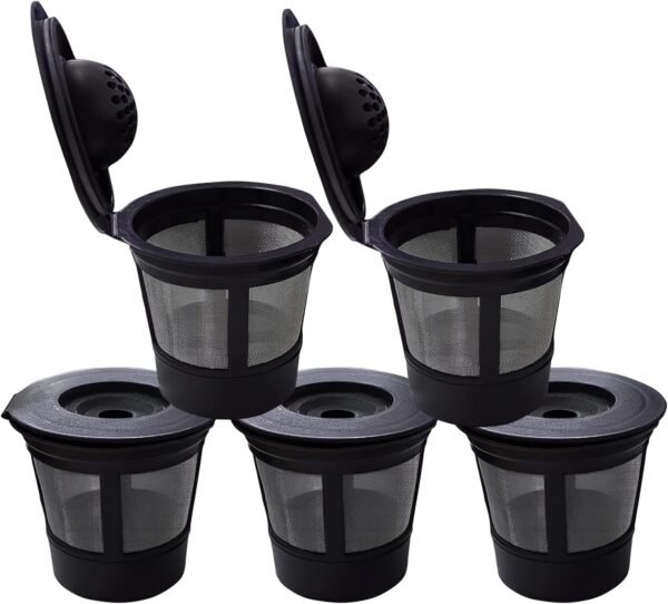 Reusable K Cups Coffee Filter, 3 Pack K Cup Filters with Plastic Scoop, Universal Refillable K Cups, Coffee Pod Capsules with Built-In Single K CUP compatible with Keurig Coffee Maker 2.0&1.0 - Image 2
