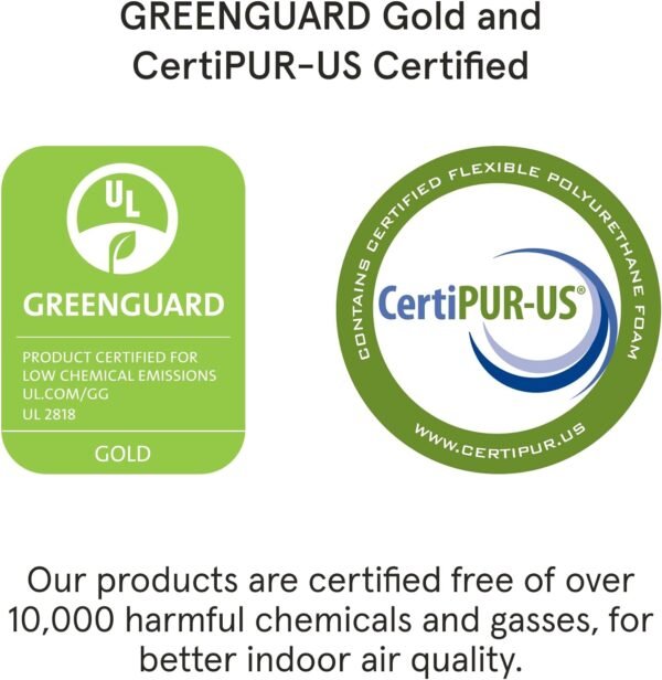 Tuft & Needle Premium Pillow, Standard Size with T&N Adaptive Foam, Sleeps Cooler & More Supportive Than Memory Foam Pillows, CertiPUR-US and Greenguard Gold Certified, 3-Year True Warranty,White - Image 7