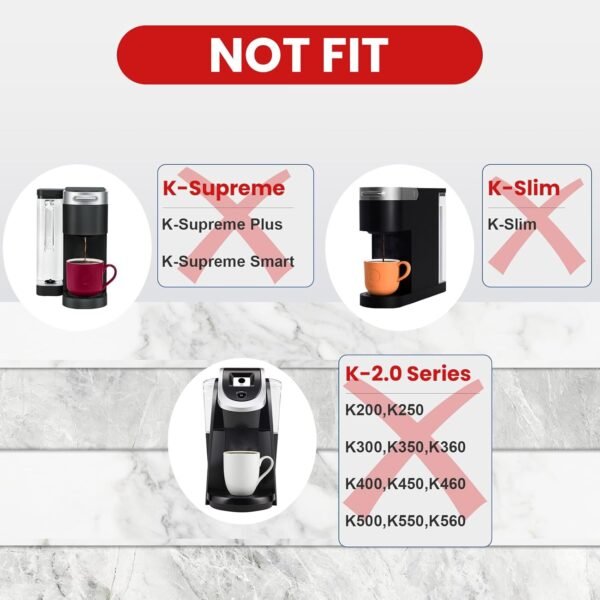 2 Pack Stainless Steel K Cup Reusable Coffee Pods Compatible with kuerig 1.0 Coffee Maker, K Cup Filters Refillable Coffee Pods Coffee Filters - Image 3