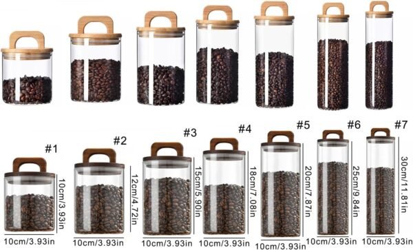 Kitchen Food Storage Clear Glass Container And Canister Food Storage Bottle - Image 4