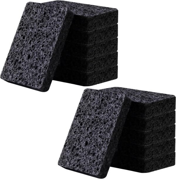 24 - Pack Non-Scratch Scrub Sponges - Sponges for Dishes and Washing Dishes, Cleaning Sponges for Kitchen Home and More（Black）