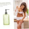 Glass Bottle Lotion Pump Bottle Hand Soap Container Lotion Travel Container Body Wash Dispenser Travel Cosmetic Containers Shower Gel Dispenser Shampoo Lotion Dispensers Green - Image 8