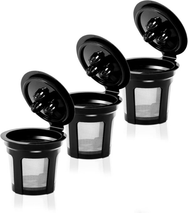 Reusable Coffee Pods for Ninja Dual Brew Coffee Maker, 3 Pack Reusable K Cups Coffee Filter for Ninja DualBrew Pro CFP301 CFP307 Coffee Maker