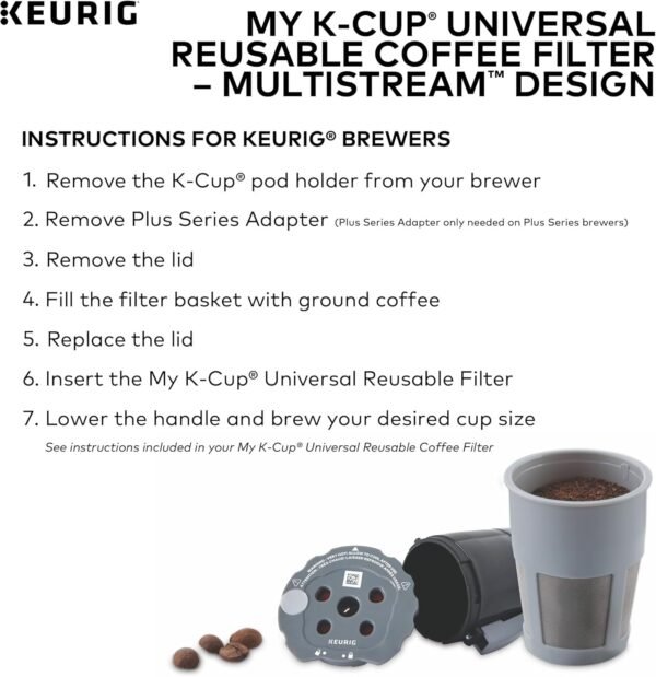 Keurig My K-Cup Universal Reusable Filter MultiStream Technology - Gray - Image 5