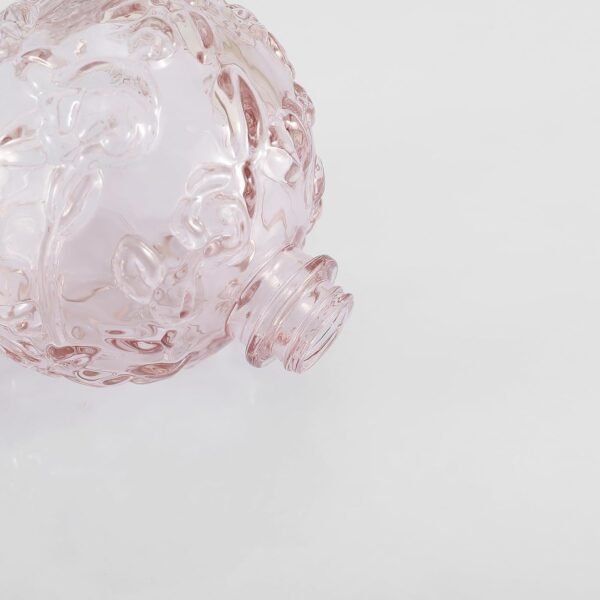 Clear Glass Lotion Pump, Refillable Soap Dispenser for Bathroom, Kitchen, and Countertop, Elegant Durable Design, Eco-Friendly with Metal Pump, Stylish Home Accessory, Pink Peach Floral - Image 9