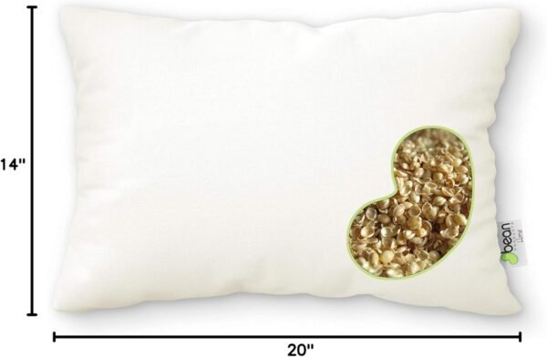 Millet Japanese Bed Pillow - Organic Cotton, Vegan, Premium Quality - Made in USA -14" x 20" - Neck Bed Body Floor Cushion Insert Couch Throw Bolster - Organic Eco Friendly Fabric and Fill - Image 8