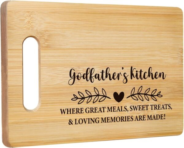 Godfather Cutting Boards for Kitchen, Godfather Gifts Bamboo Cutting Board, Godfather's Kitchen Decorative Cutting Board, Best Godfather Gifts, Godfather Gifts for Men, Gifts for Godfather