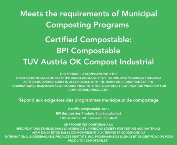 100% Compostable Trash Bags - 100 Count - Small 10 Litre/2.6 Gal Kitchen Food Waste Bags - Image 6