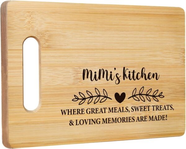 Mimi Cutting Boards for Kitchen, Grandma Bamboo Cutting Board, Mimi's Kitchen Decorative Cutting Board, Mimi Gifts, Mimi Gifts for Grandma, Gifts for Mimi, Grandma Cutting Board Gift