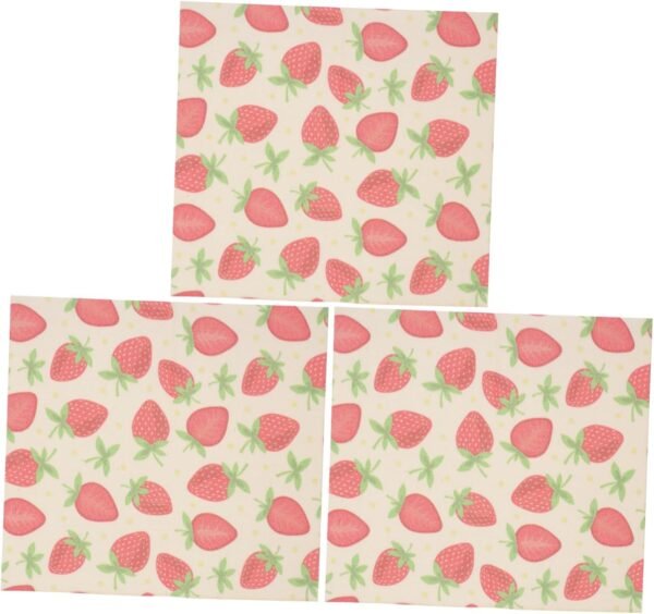 3pcs Beeswax Food Wrappers Fresh-keeping Food Wraps Baking Food Wraps Beeswax Food Wraps Reusable Food Wraps Reusable Wraps Paper Packing Supplies Household