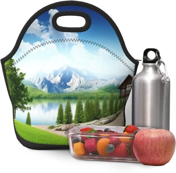 Neoprene Lunch Bags Natural Print Insulated Lunch Tote Bag Reusable Thermal Cooler Lunch Container Box for Work Travel Picnic - Image 6