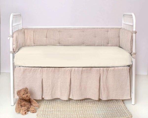 Crib Fitted Sheet by Pure Bamboo - Genuine 100% Organic Viscose Derived from Bamboo, Luxuriously Soft, Ultimate Cooling, Fits Standard Size Crib Mattress (Ivory) - Image 2