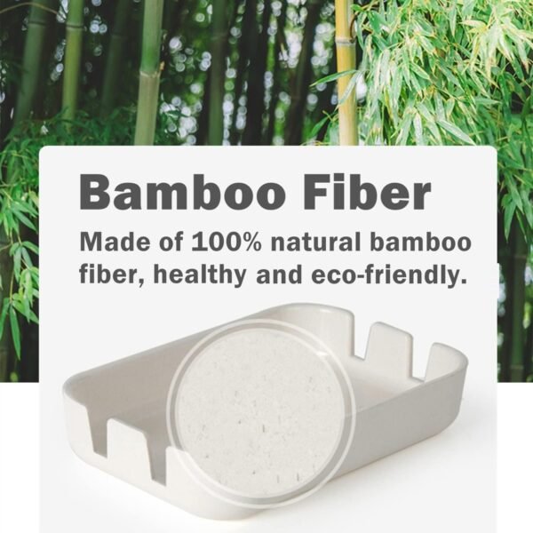 Bamboo Soap Dish, Bar Soap Holder Self Draining Soap Dishes for Shower Bathroom Kitchen Sink, Eco-Friendly Wooden Soap Savers Drainage Soap Holder Bathroom Accessories (White) - Image 2