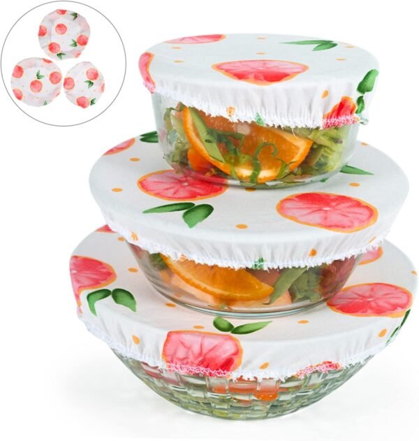 6 Pcs Food Dust Cover Plates Beeswax Wraps Food Wraps Reusable Dish Cloth Reusable Food Storage Covers Food Cover Tents Lids Foldable Tent Bowl Covers Fresh-keeping Cloth Cotton - Image 6