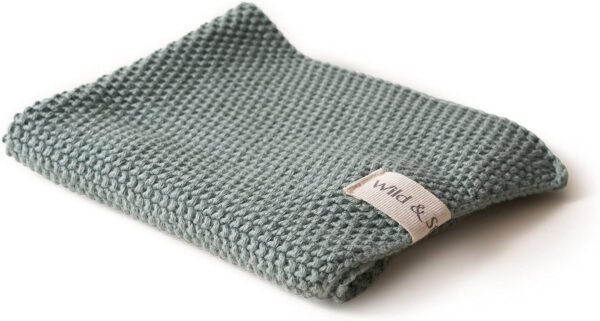 Wild & Stone | Organic Cotton Dish Cloth | Eco-Friendly Kitchen Cloth | Biodegradable & Compostable Cleaning Cloth | Moss Green - Image 2