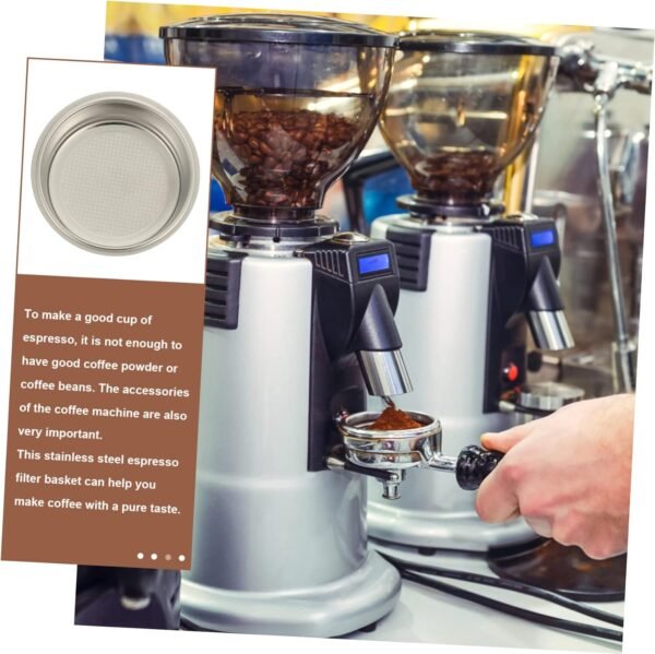 Coffee Machine Filter Espresso Machines Coffee Grinder Syrup Dispenser Cold Brew Coffee Maker Reusable Holder Detachable Tamper Bin Handle Cups Decaf Coffee Stainless Steel Silver - Image 5