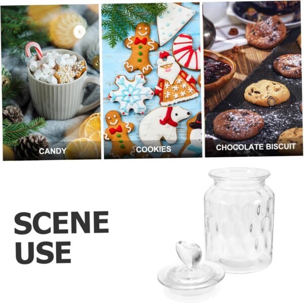 Glass Jar Water Filter Tea Storage Vacuum Sealer Drink Small Containers with Lid Food Container Lids Coffee Canister Airtight Serving Tea Holder Food Jar Lockable Cookie Bins Jars - Image 3
