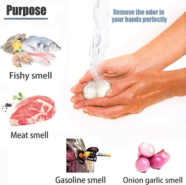NewlineNY Stainless Steel Smell Remover Soap with Stand - Image 2