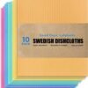 Swedish Dishcloths - 10 Pack by Good Days' Lyfehacks | Reusable & Super Absorbent Cleaning Cloths | Eco-Friendly, Durable, Biodegradable | Perfect for Kitchen, Counters, and Dishes