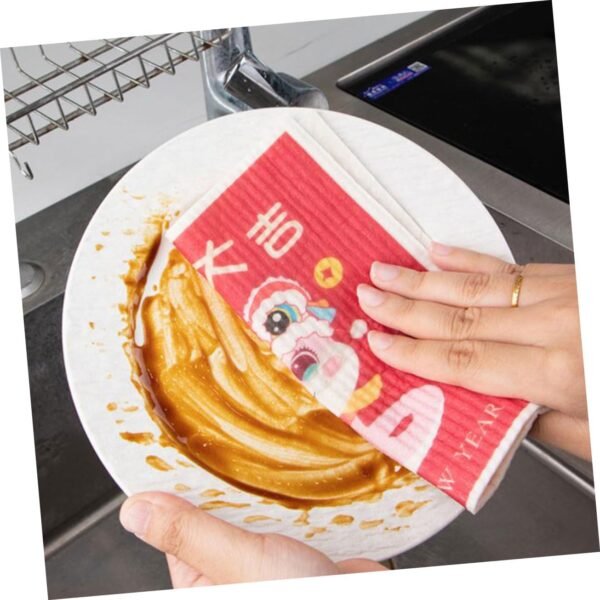 2pcs Super Absorbent Dish Cloths for Kitchen Cleaning Washing Dishes and Wiping Surfaces Multi-Purpose Cleaning Rags Dish Towels - Image 4